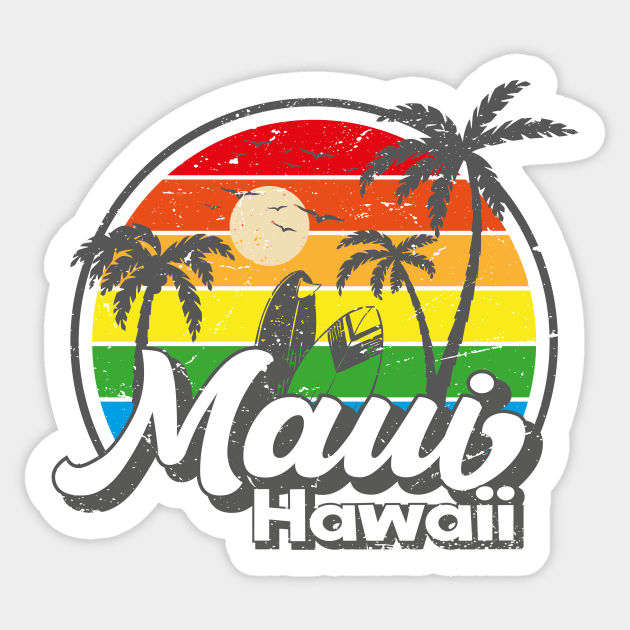 Vintage 80s Maui Hawaii Sticker by GShow